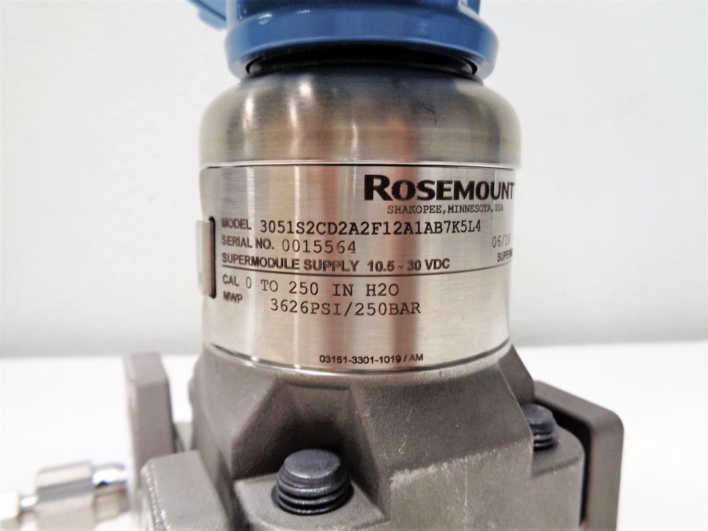 Rosemount 3051S Differential Pressure Transmitter 3051S2CD2A2F12A1AB7K5L4